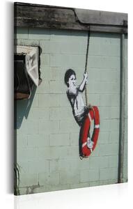 Tavla Swinger, New Orleans Banksy 80x120 - Artgeist sp. z o. o