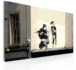 Tavla Sniper And Boy Banksy 60x40 - Artgeist sp. z o. o