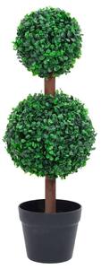Konstväxt buxbom bollformad med kruka 60 cm grön