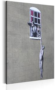 Tavla Well Hung Lover by Banksy 80x120 - Artgeist sp. z o. o