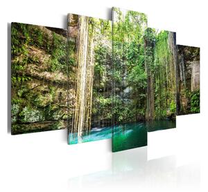 Tavla Waterfall Of Trees 100x50 - Artgeist sp. z o. o