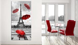 Tavla Paris: Red Umbrellas 60x120 - Artgeist sp. z o. o