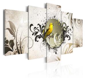 Tavla Yellow Bird 100x50 - Artgeist sp. z o. o
