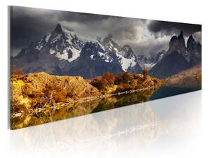 Tavla Mountain Landscape Before A Storm 120x40 - Artgeist sp. z o. o