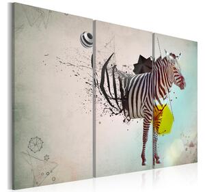Tavla zebra abstrakt 90x60 - Artgeist sp. z o. o
