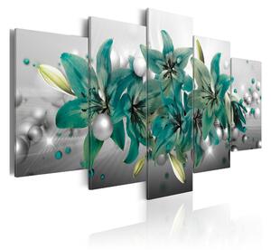 Tavla Turquoise Bouquet 100x50 - Artgeist sp. z o. o