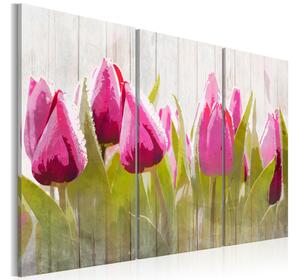 Tavla Spring Bouquet Of Tulips 120x80 - Artgeist sp. z o. o