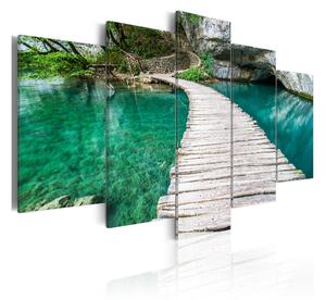 Tavla Turquoise Lake 100x50 - Artgeist sp. z o. o