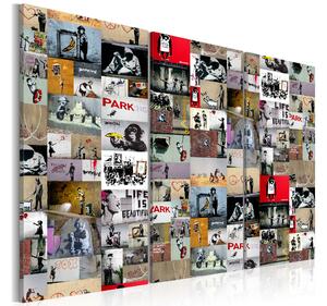 Tavla Art Of Collage Banksy Iii 90x60 - Artgeist sp. z o. o