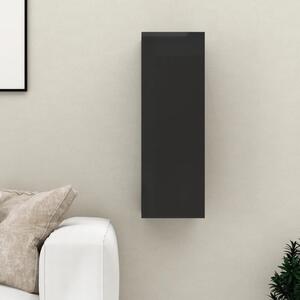 TV-skåp svart högglans 30,5x30x90 cm konstruerat trä