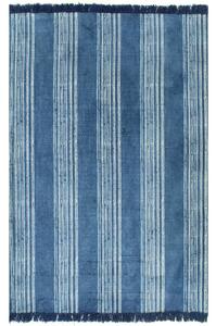 Kelimmatta bomull 160x230 cm med mönster blå