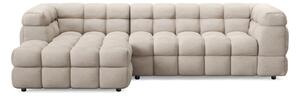Elise 3-sits Bubblig Soffa med Divan Vänster - Beige