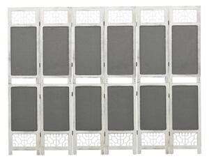 Rumsavdelare 6 paneler grå 210x165 cm tyg - Grå