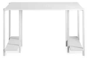 Skrivbord Froarp 125 cm med Förvaring 2 Hyllor - Vit