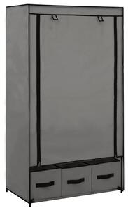 Garderob grå 87x49x159 cm tyg