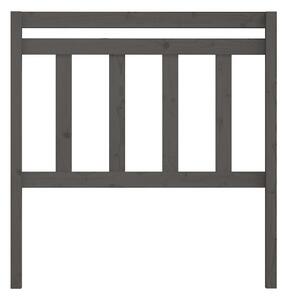 Sänggavel grå 81x4x100 cm massiv furu - Grå