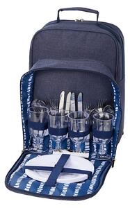 Pari picknickryggsäck 4 personer blå
