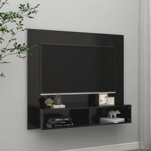 Väggmonterat tv-skåp svart 102x23,5x90 cm konstruerat trä