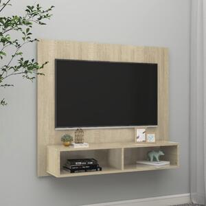Väggmonterat tv-skåp sonoma-ek 102x23,5x90 cm konstruerat trä