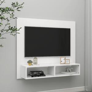 Väggmonterat tv-skåp vit 102x23,5x90 cm konstruerat trä