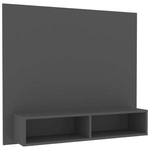 Väggmonterat tv-skåp grå 102x23,5x90 cm konstruerat trä