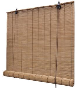 Rullgardin i bambu 140x160 cm brun - Natur/Brun