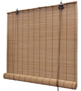 Rullgardin brun bambu 80x160 cm -