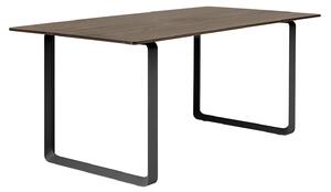 Muuto - 70/70 Table matbord 170 x 85 cm, Rökt massiv ek/Svart - Matbord - TAF Studio - Svart - Metall/Trä
