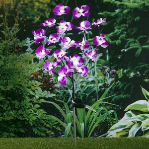 HI Soldriven LED-trädgårdslampa orkidé 75 cm