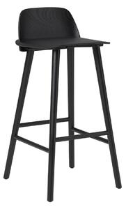 Muuto - Nerd Bar Stool, H:75cm, Black - Barstolar - David Geckeler - Svart - Trä