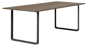 Muuto - 70/70 Table matbord 225x90 cm, Rökt massiv ek/Svart - Matbord - TAF Studio - Svart - Metall/Trä