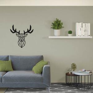 Homemania Väggdekoration Deer 51x51 cm svart stål