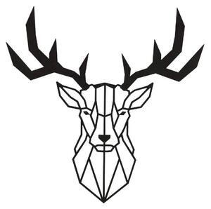 Homemania Väggdekoration Deer 51x51 cm svart stål