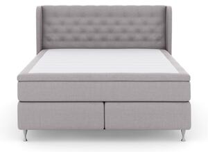 Komplett Sängpaket Choice No 4 160x200 Fast/Medium - Ljusgrå|Silver