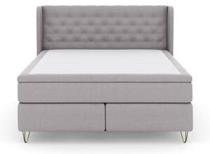 Komplett Sängpaket Choice No 4 160x200 Fast/Medium - Ljusgrå|Metall V-form