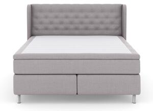 Komplett Sängpaket Choice No 5 210x210 Fast Watergel - Ljusgrå|Metall