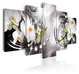 Tavla Orchid Pearls And Diamonds 100x50 - Artgeist sp. z o. o