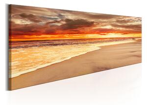 Tavla Beach Beatiful Sunset 120X40 Orange\|Flerfärgad - Artgeist sp. z o. o