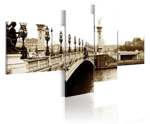 Tavla Alexander Ii Bridge Paris 100X45 Beige\|Vit - Artgeist sp. z o. o