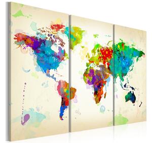 Tavla All Colors Of The World Triptych 120x80 - Artgeist sp. z o. o