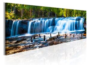 Tavla Beautiful Waterfall 150X50 Blå\|Flerfärgad - Artgeist sp. z o. o