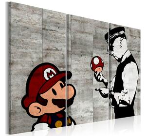 Tavla Banksy Mario Bros 120x80 - Artgeist sp. z o. o