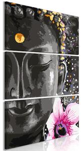 Tavla Buddha And Flower 3 Parts Vertical 60x90 - Artgeist sp. z o. o