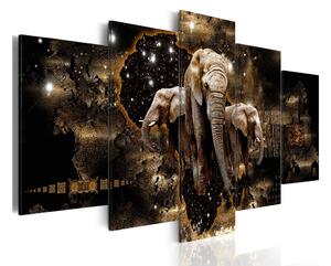Tavla Brown Elephants 200x100 - Artgeist sp. z o. o