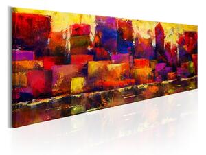 Tavla Colourful City Skyline 150x50 - Artgeist sp. z o. o