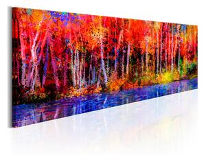 Tavla Colorful Autumn Trees 150x50 - Artgeist sp. z o. o