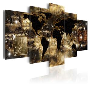 Tavla Continents Of Bronze 100x50 - Artgeist sp. z o. o
