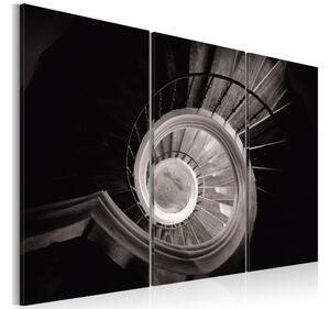 Tavla Down a spiral staircase 90x60 - Artgeist sp. z o. o