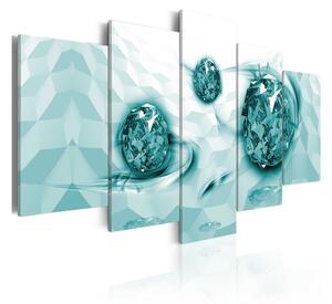 Tavla Embedded In Turquoise 100x50 - Artgeist sp. z o. o