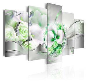 Tavla Emerald Bouquet 200X100 Vit - Artgeist sp. z o. o